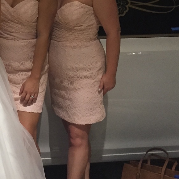 Mori Lee Blush Lace Bridesmaid Dress - Picture 8 of 8